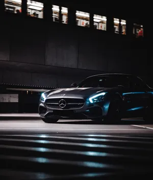 Mercedes Benz Glow In The Dark Wallpaper