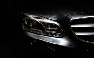 Mercedes Black Head Light Wallpaper