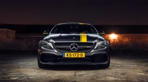 Mercedes Coupe Night Shoot Wallpaper