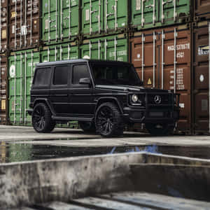 Mercedes G63 Black Edition Industrial Backdrop Wallpaper