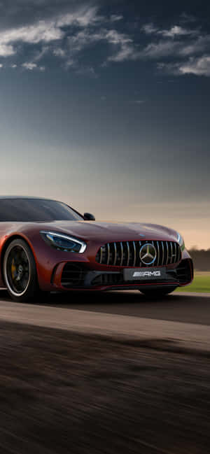 Mercedes Gts Drive Down Road Wallpaper