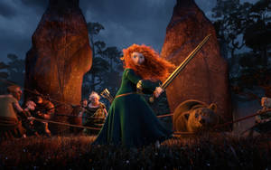 Merida Defending Mother Bear Wallpaper