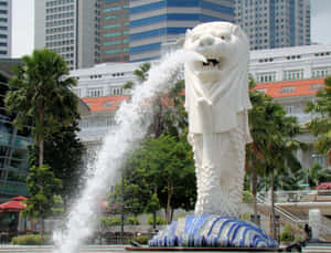 Merlion Statue Singapore Wallpaper