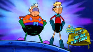 Mermaid Man Wearing His Superhero Costume While Striking A Pose Wallpaper