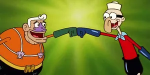 Mermaid Manand Barnacle Boy Unite Wallpaper