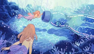 Mermaid Ocean Pollution Awareness Wallpaper