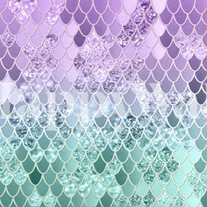 Mermaid Scales Background In Purple And Turquoise Wallpaper
