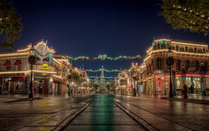 Merry Christmas Disney Main Street Wallpaper