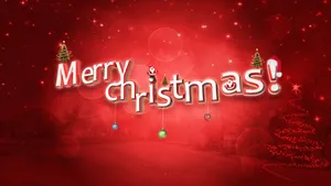 Merry Christmas Red Greetings Wallpaper