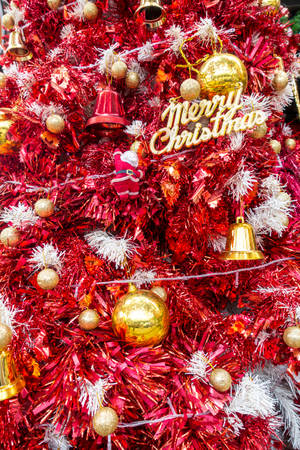 Merry Christmas Red Tree Wallpaper