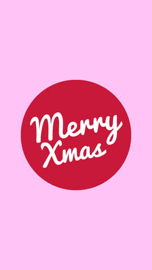 Merry Xmas Pink Aesthetic Wallpaper Wallpaper