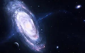 Mesmerizing 3d Galaxy Rendering Wallpaper