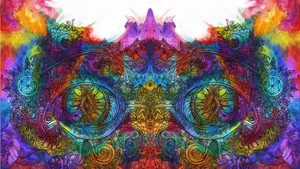 Mesmerizing 3d Psychedelic Visual Odyssey Wallpaper