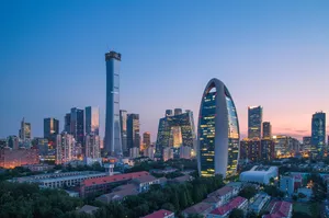 Mesmerizing City Skyline At Dusk Wallpaper