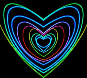 Mesmerizing Display Of Psychedelic Neon Lights Wallpaper