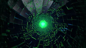 Mesmerizing Fusion Of Cool Blue And Green Wallpaper