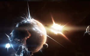 Mesmerizing Galaxy In A Trippy Space Wallpaper