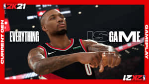 Mesmerizing Gameplay Action Shot From Nba 2k21 Wallpaper