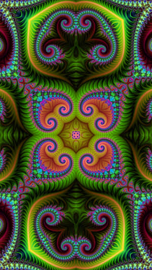 Mesmerizing Hypnotic Fractal Pattern Wallpaper