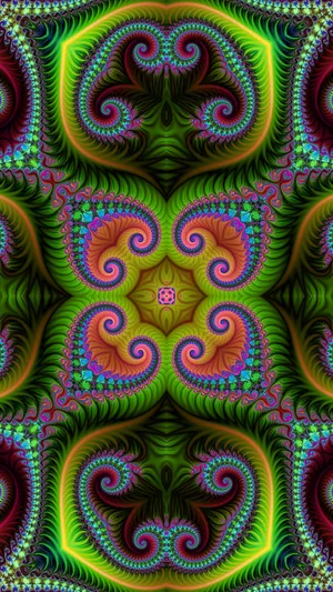 Mesmerizing Hypnotic Fractal Pattern Wallpaper