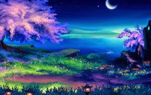 Mesmerizing Landscape Under The Milky Way Wallpaper