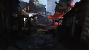 Mesmerizing Night View Of Diamond City Wallpaper