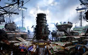 Mesmerizing Night View Of Diamond City Wallpaper