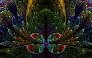 Mesmerizing Psychedelic Fractal Art Wallpaper