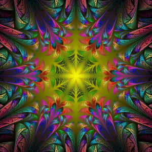 Mesmerizing Psychedelic Fractal Art Wallpaper
