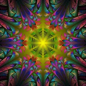 Mesmerizing Psychedelic Fractal Art Wallpaper