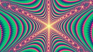 Mesmerizing Psychedelic Fractal Artwork Wallpaper