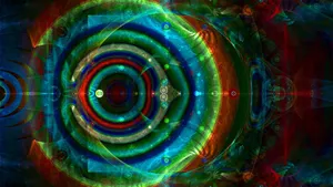 Mesmerizing Psychedelic Fractal Design Wallpaper