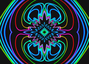 Mesmerizing Psychedelic Neon Lights Display Wallpaper