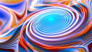 Mesmerizing Psychedelic Neon Lights Display Wallpaper