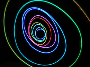 Mesmerizing Psychedelic Neon Lights Display Wallpaper