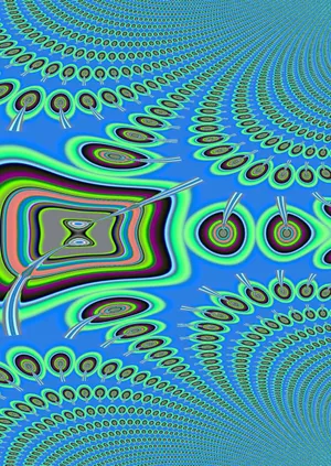 Mesmerizing Psychedelic Neon Lights In The Night Wallpaper