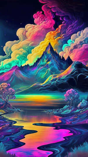 Mesmerizing Psychedelic Sky Wallpaper