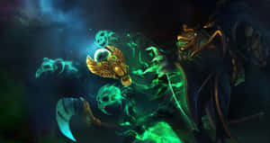 Mesmerizing Rubick The Grand Magus In Action Wallpaper