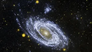 Mesmerizing Spiral Galaxy In Deep Space Wallpaper