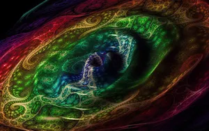 Mesmerizing Trippy Fractal Art Wallpaper