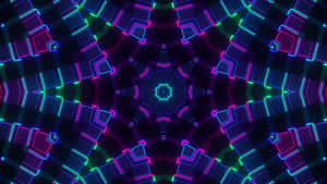 Mesmerizing Trippy Neon Lights Aesthetic Wallpaper