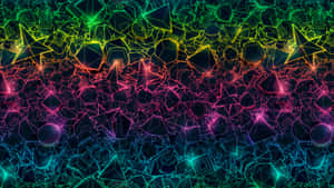 Mesmerizing Trippy Neon Lights Display Wallpaper