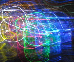 Mesmerizing Trippy Neon Lights Experience Wallpaper