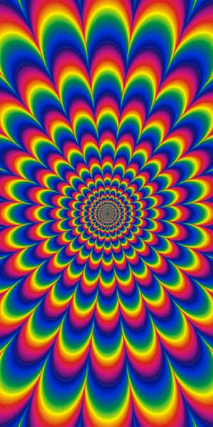 Mesmerizing Trippy Neon Lights In The Dark Wallpaper