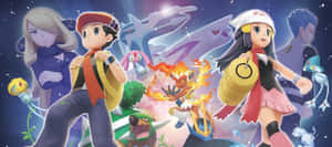 Mesprit With Lucas And Dawn Wallpaper