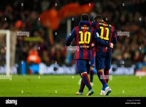 Messi And Neymar: Two Soccer Superstars Wallpaper