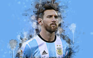 Messi Argentina2022 Artistic Portrait Wallpaper