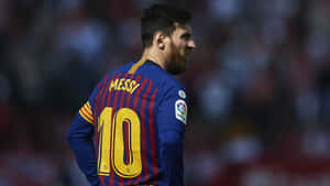 Messi Barcelona Number10 Jersey Wallpaper