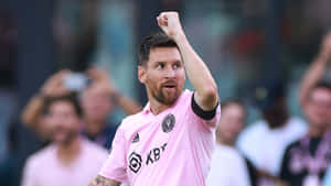 Messi Celebration Inter Miami Jersey Wallpaper