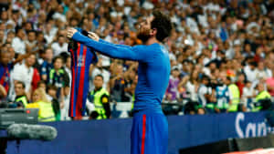 Messi Celebrationwith Jersey Wallpaper